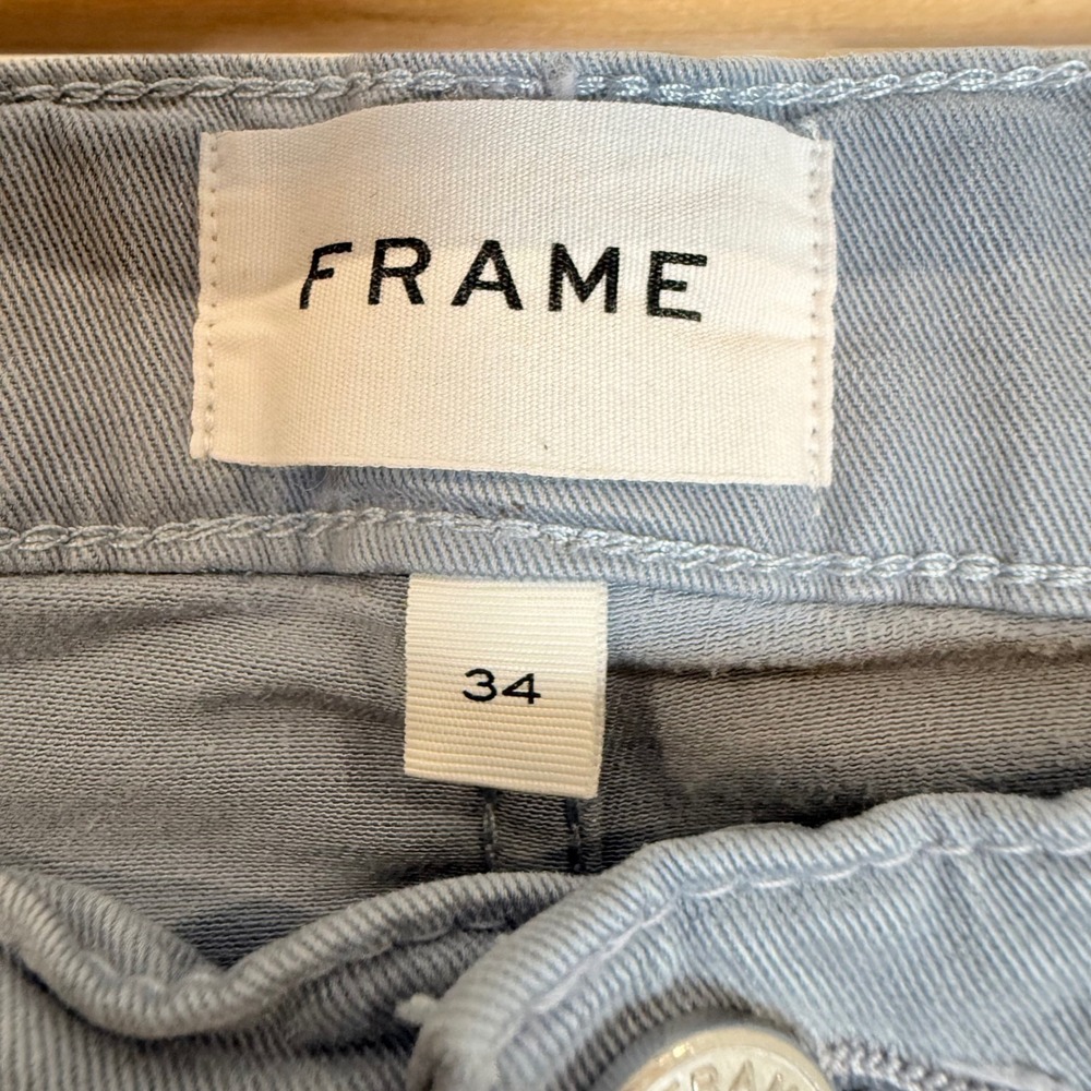 FRAME LHomme Slim Light Blue Wash Jeans Mens Size 34 - Picture 3 of 8